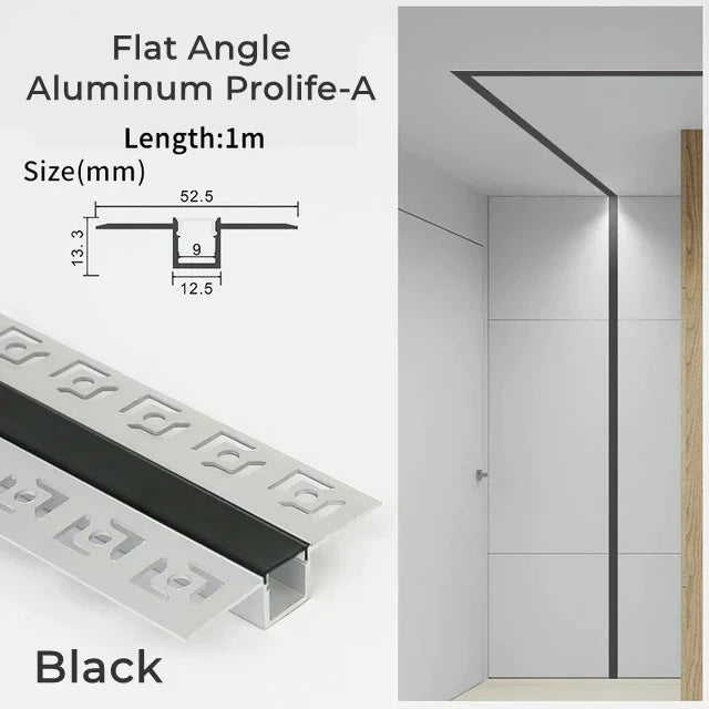 DecorBites™ 1M Frameless Embedded LED Aluminum Profile for Linear Strip Lights