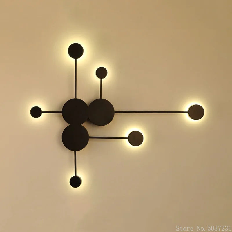 DecorBites™ Geometric LED Wall Lamp: Modern Hotel Living Room Sconce, Bedroom Light Fixture