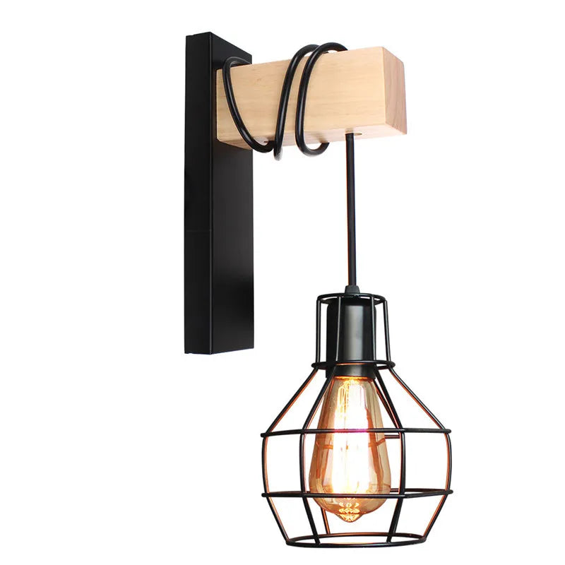 DecorBites™ Artistic Metal Iron Wall Lamp for Bedroom Livingroom Restaurant Bar Sconce