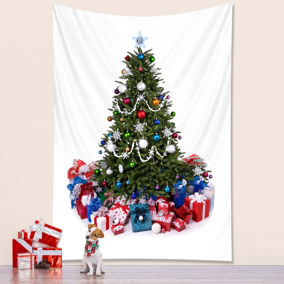 DecorBites™ Christmas Tree Bedroom Decoration Wall Tapestry Mattress - Large Bohemian New Year Party Decor