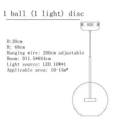DecorBites™ Glass Bubble LED Chandelier for Kids Kitchen Dining Office Lighting