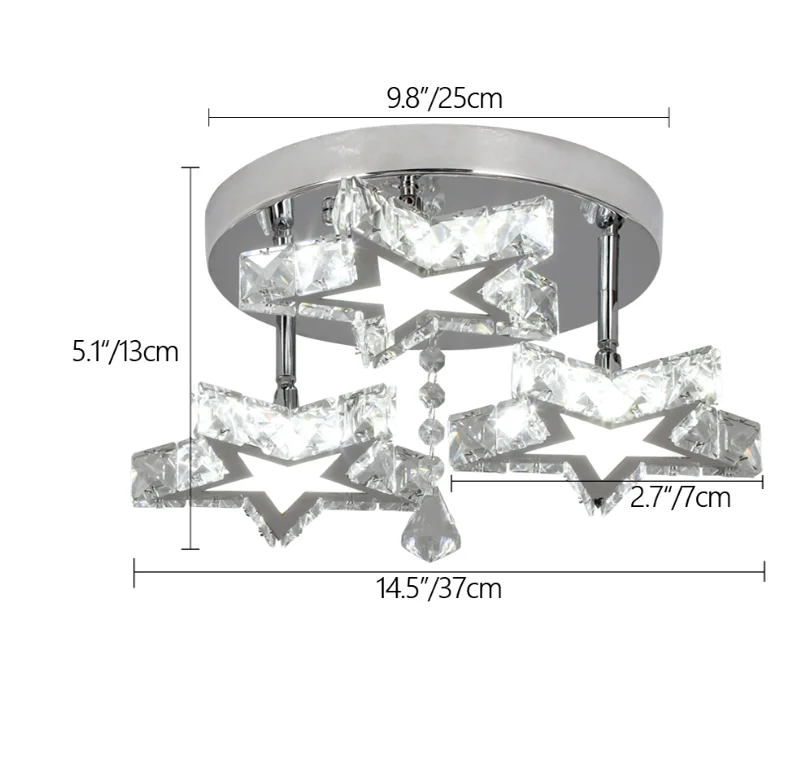 DecorBites™ Crystal Nordic LED Ceiling Chandelier for Modern Indoor Lighting