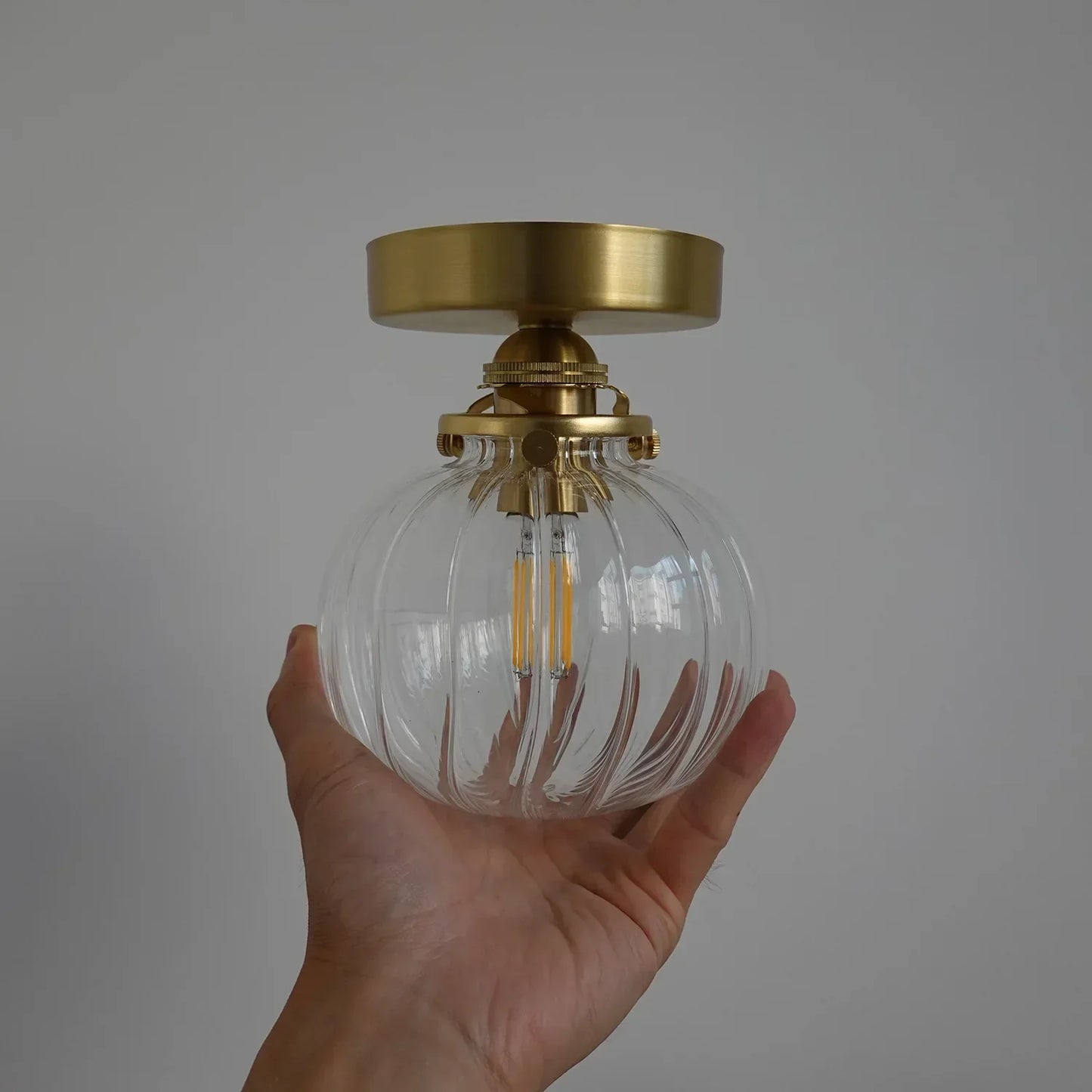 DecorBites™ Blue Glass Ball Wall Lights Pull Chain Switch LED Sconce for Home Bedroom