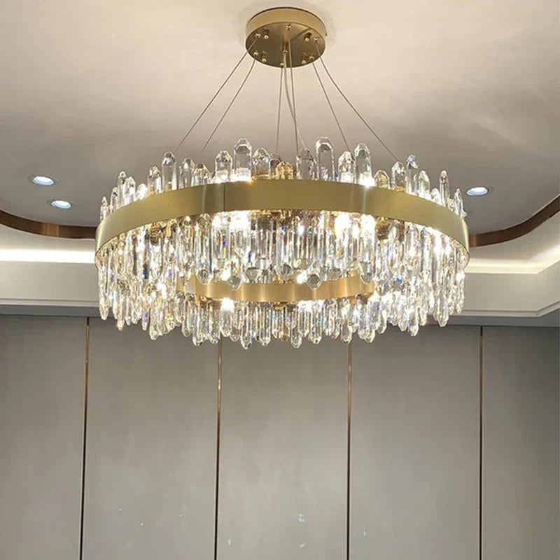 DecorBites™ Crystal Chandelier Pendant Light for Luxury Living Room, Bedroom, Dining, Kitchen & Home Décor