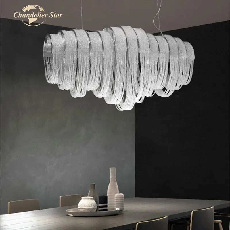 DecorBites™ Crystal Circle LED Tassel Chandelier: Modern Luxury Pendant Hanging Light Fixture for Bedroom and Living Room