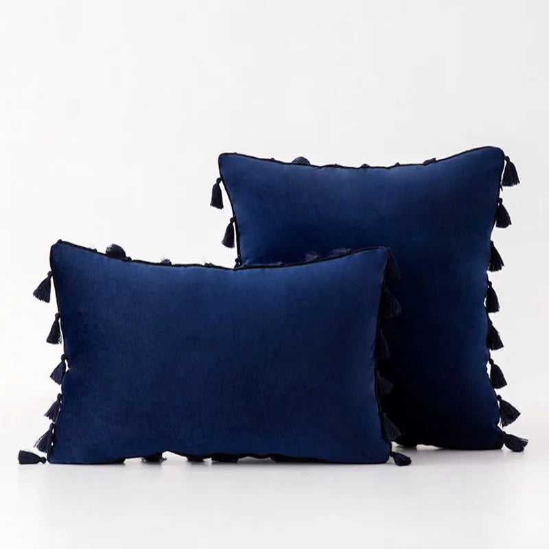 DecorBites™ Boho Tassel Fringe Orange Pillow Covers Pack for Home Decor