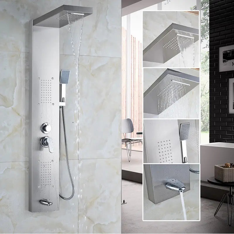 DecorBites™ LED Panel Bath Faucet with Digital Display and Massage Spa Jets