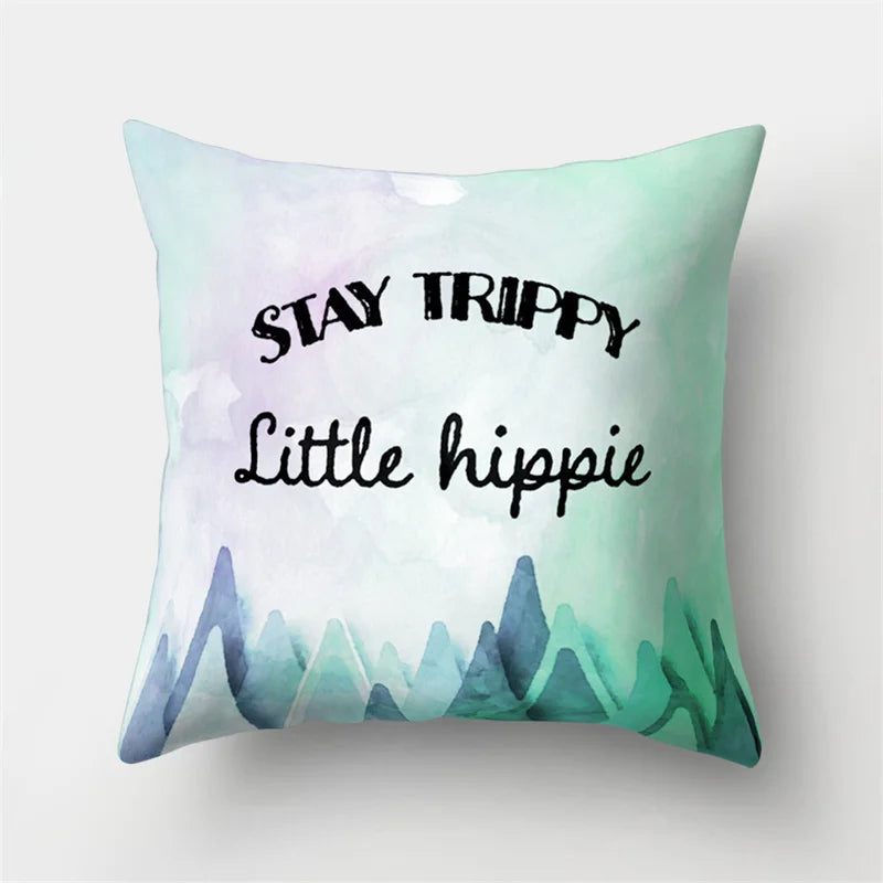 DecorBites™ Green Tropical Leaves Forest Pillowcase - Natural Mountain Ocean Wave Decor