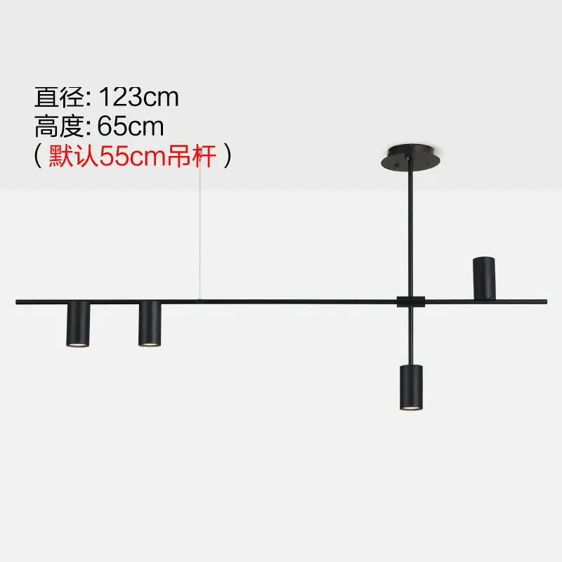 DecorBites™ Black Minimalist Dining Room Chandelier: Modern Nordic Long Lights for Stylish Lighting