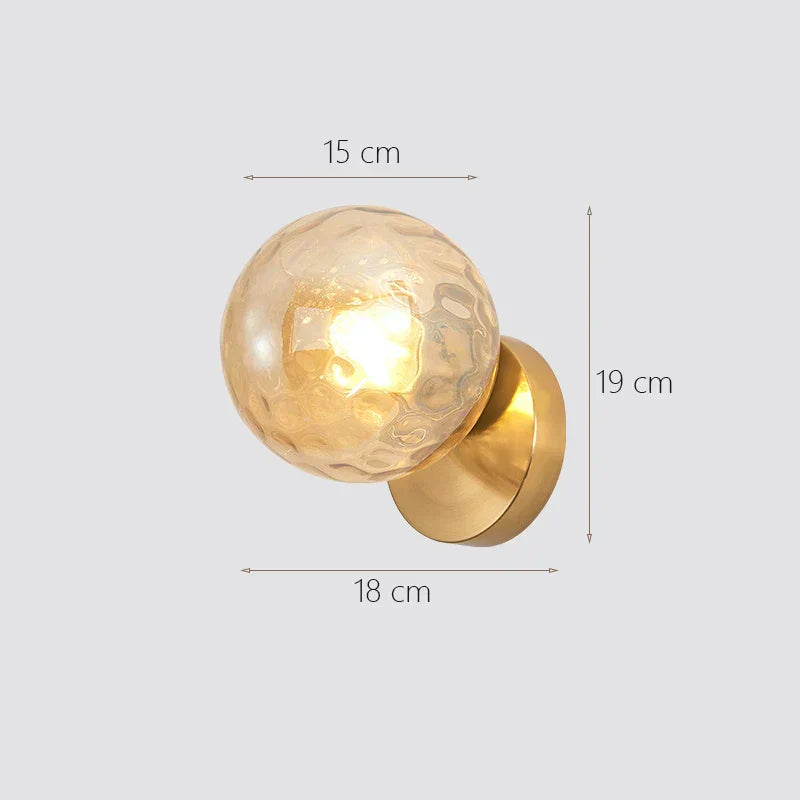 DecorBites™ Glass Ball Wall Lamp: Modern Minimalist Nordic Style, Luxury Bedroom Lighting