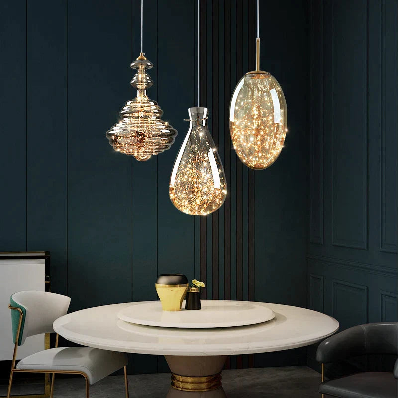 DecorBites™ Crystal Chandelier: Nordic Luxury Pendant Lighting for Dining Room, Bedroom, and Bar