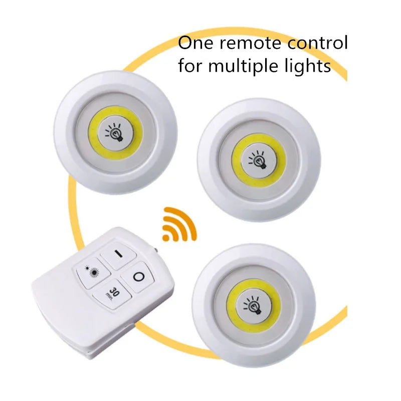 DecorBites™ LED Under Cabinet Light with Remote Control Dimming