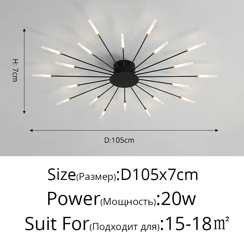 DecorBites™ LED Acrylic Ceiling Light Fixture for Bedroom Hall Living Room Kids, Modern Luster