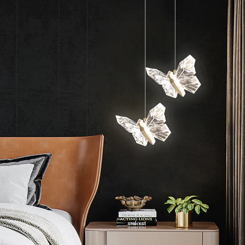 DecorBites™ Butterfly Ladder Pendant Lights Chandelier for Loft Decor Interior Lighting Stairs Bedside