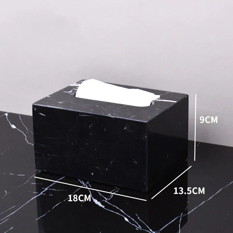DecorBites™ Black Marquina Marble Bathroom Set cue.opti