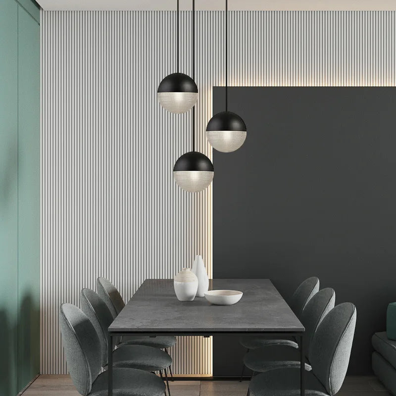 DecorBites™ Glass Ball LED Pendant Light - Gold Minimalist Nordic Hanging Lamp