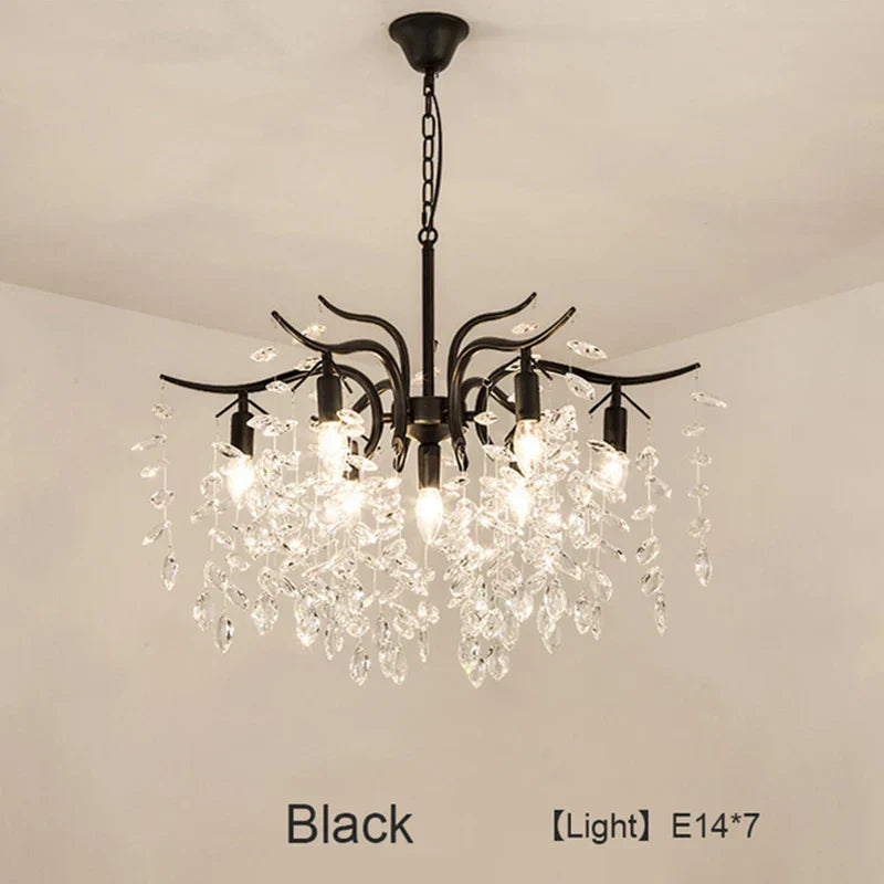 DecorBites™ Crystal LED Chandelier: Luxury Indoor Lighting for Home, Kitchen, Living Room