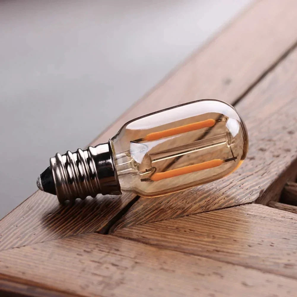 DecorBites™ Amber Glass Dimmable LED Filament Bulb E12 E14 Base T22G 1W 2200K