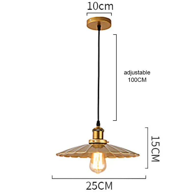 DecorBites™ Gold Wrought Iron Chandelier Pendant Light, E27 LED, Nordic Retro Style