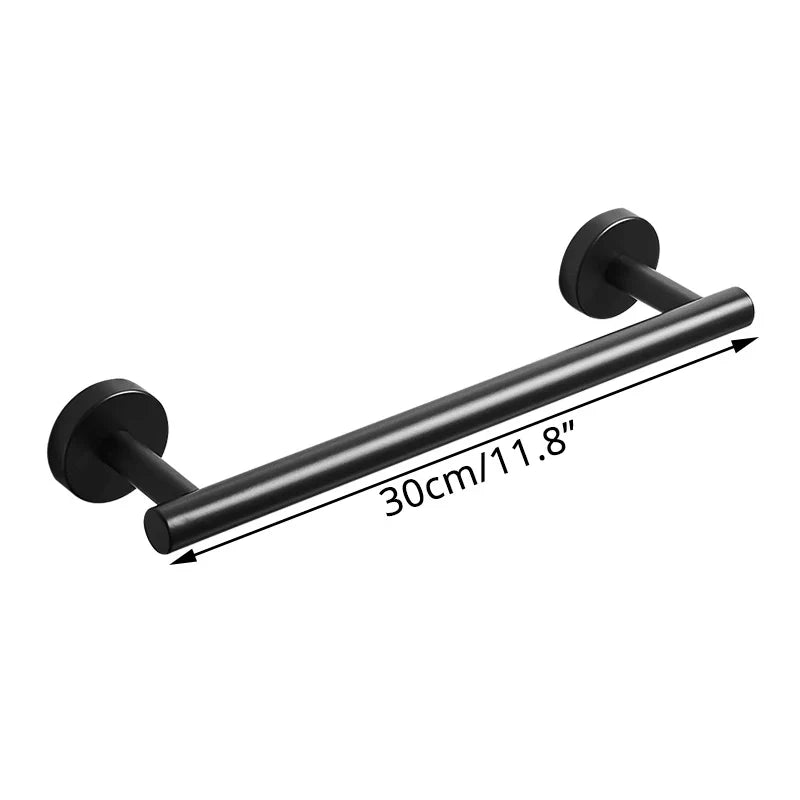 DecorBites™ Bathroom Hardware Set: Towel Bar, Robe Hook, Rack, Shelf, Tissue Holder, Hook
