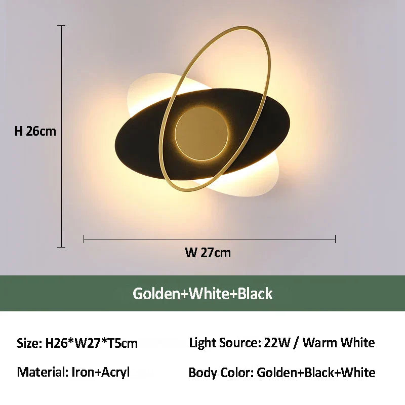DecorBites™ Acrylic Wall Sconce Light for Living Room Bedroom Hotel Aisle Lighting
