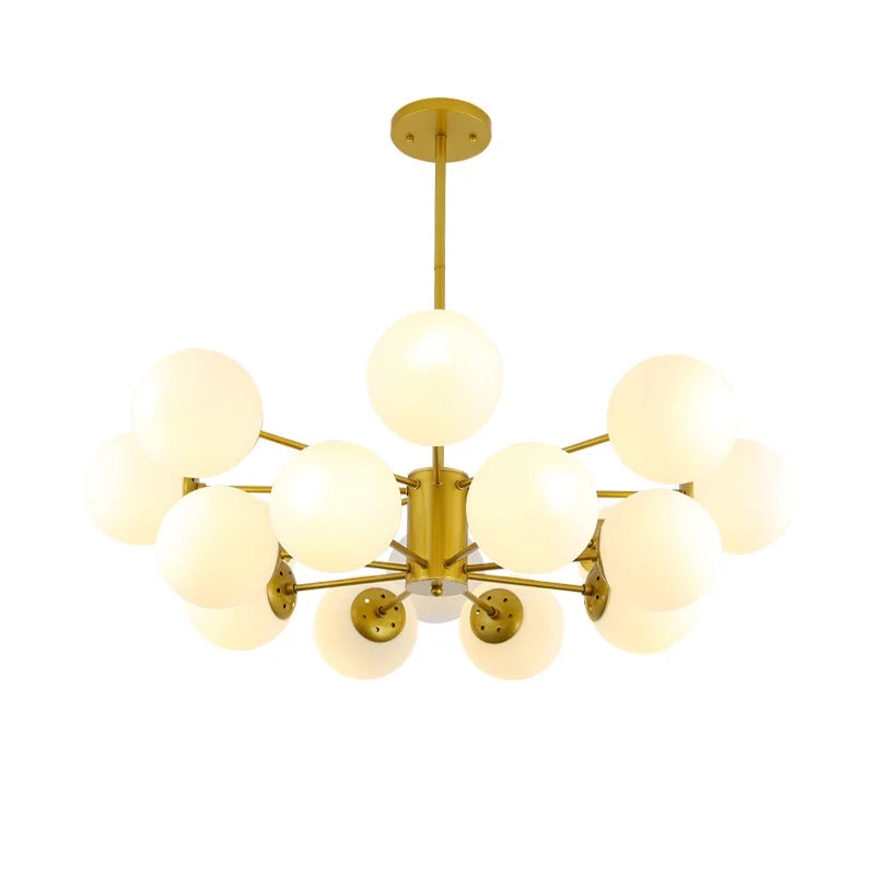 DecorBites™ Black/Gold Glass Pendant Light for Living Room Bedroom Restaurant