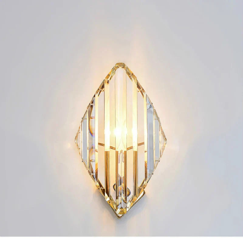 DecorBites™ Crystal Wall Sconce Light: Modern Luxury Luminaire for Living Room, Bedroom, Hotel Hallway