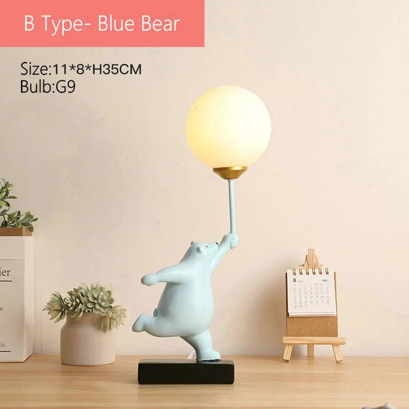 DecorBites™ Bear Moon Lamp with G9 Bulb for Children's Bedroom