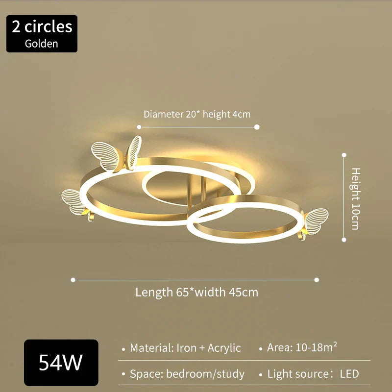 DecorBites™ Luxe Butterfly LED Ceiling Lamp: Modern, Bright & Elegant Atmosphere