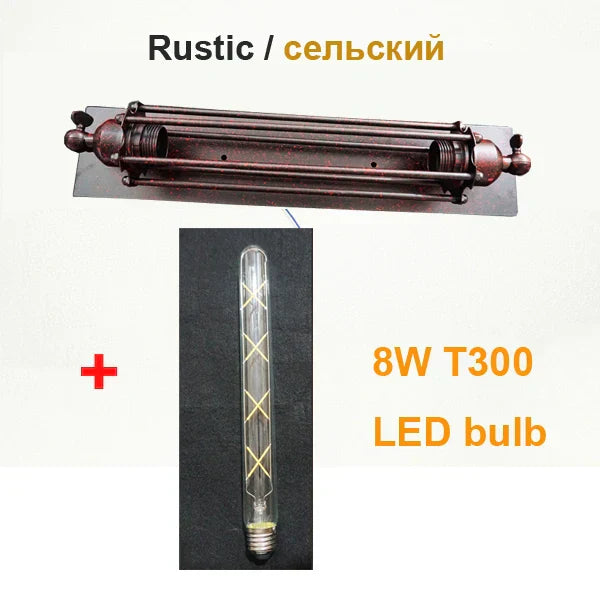 DecorBites™ Industrial Wall Lamp Black Silver Copper 8W LED Sconce Light for Bedroom Café