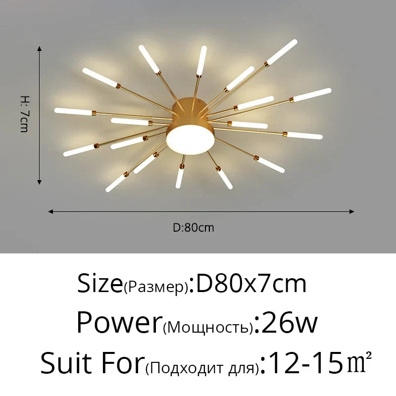 DecorBites™ LED Acrylic Ceiling Light Fixture for Bedroom Hall Living Room Kids, Modern Luster