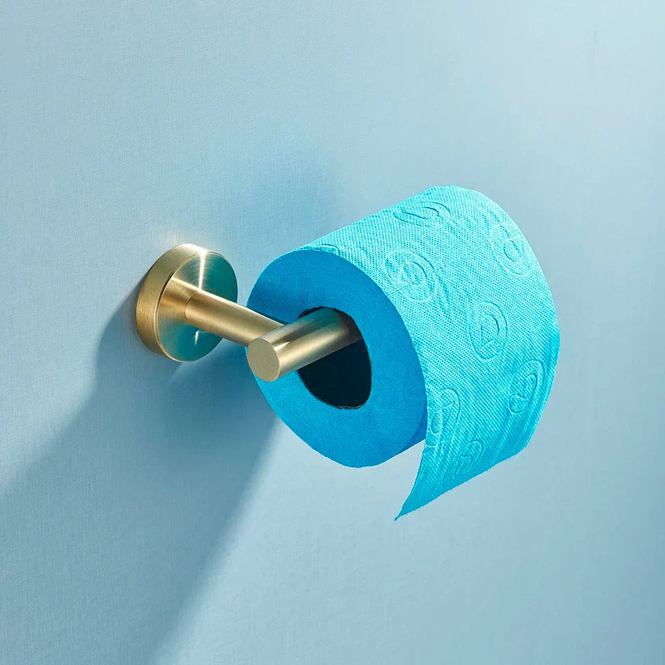 DecorBites™ Bathroom Hardware Set: Towel Bar, Robe Hook, Rack, Shelf, Tissue Holder, Hook