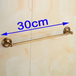 DecorBites™ Brass Single Towel Bar in Antique Finish for Stylish Bathroom Décor