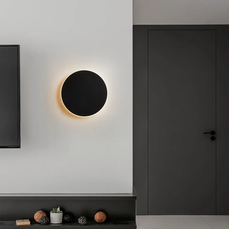 DecorBites™ LED RGB Round Wall Lights: Acrylic Touch Sensitive, Remote Controlled Bedroom Indoor Decor