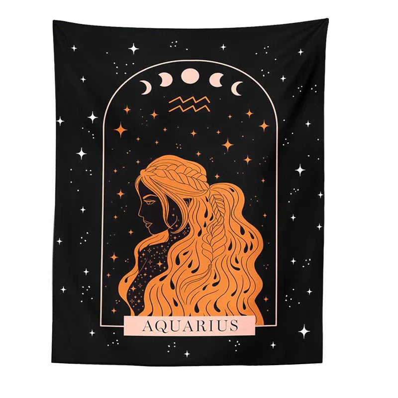 DecorBites™ Celestial Constellation Tapestry Moon Phase Wall Hanging for Unique Home Décor