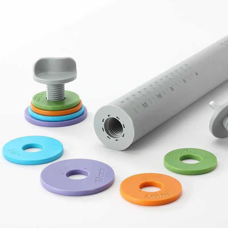 DecorBites™ Adjustable Silicone Rolling Pin for Fondant Cake Pastry Decor - Bakeware Tool