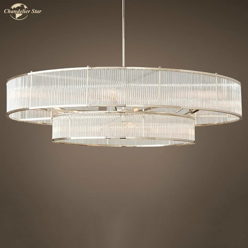 DecorBites™ Glass Chandeliers: Elegant LED Pendant Hanging Lights for Home, Hotel, and Restaurant