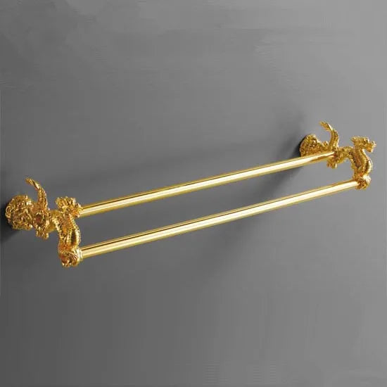 DecorBites™ Dragon Bathroom Hardware Set: Paper Holder, Towel Rack, Soap Dish (MB-0950A)