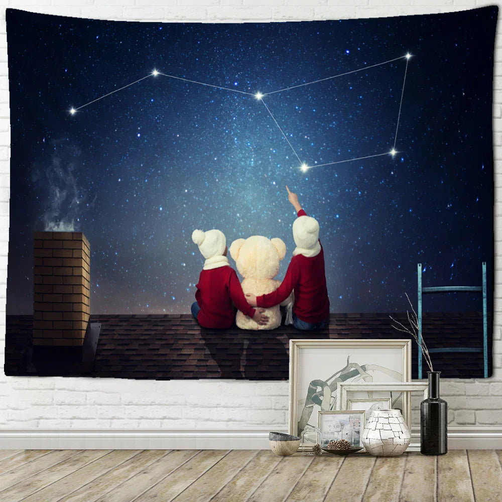 DecorBites™ Christmas Santa Claus Tapestry: Holiday Decor Big Blanket Wall Hanging & Gift