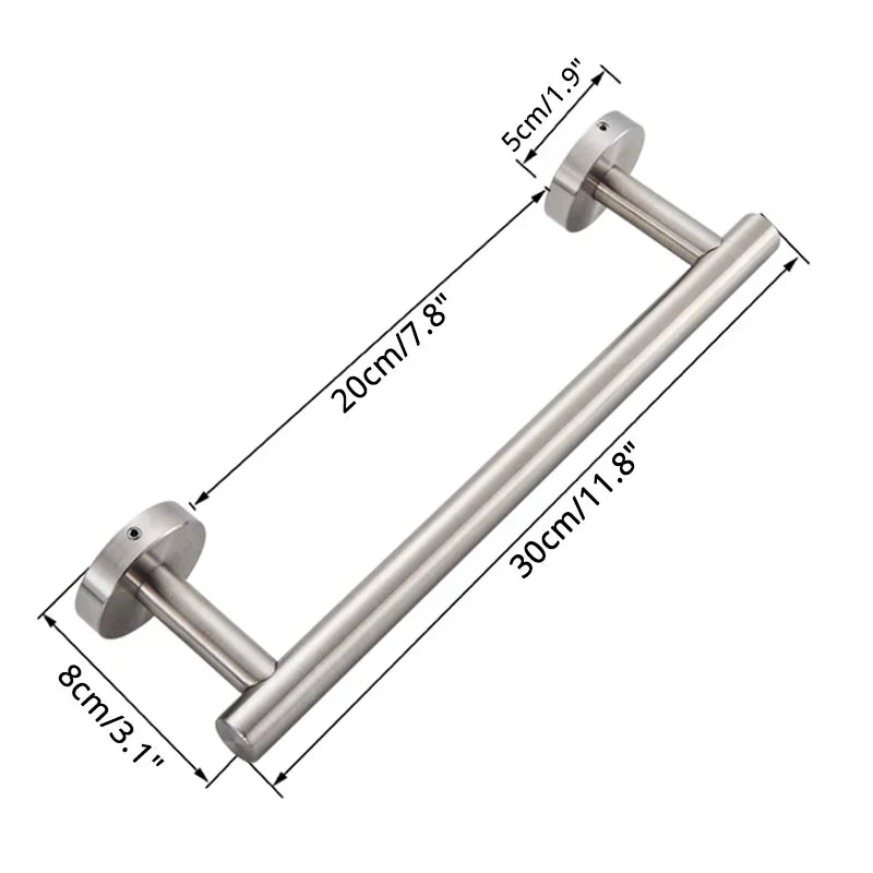 DecorBites™ Bathroom Hardware Set: Towel Bar, Robe Hook, Rack, Shelf, Tissue Holder, Hook