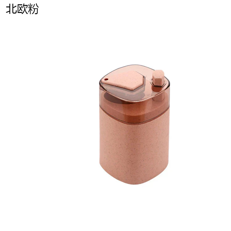 DecorBites™ Automatic Toothpick Dispenser Holder | Wheat Straw Container Push Pop-up