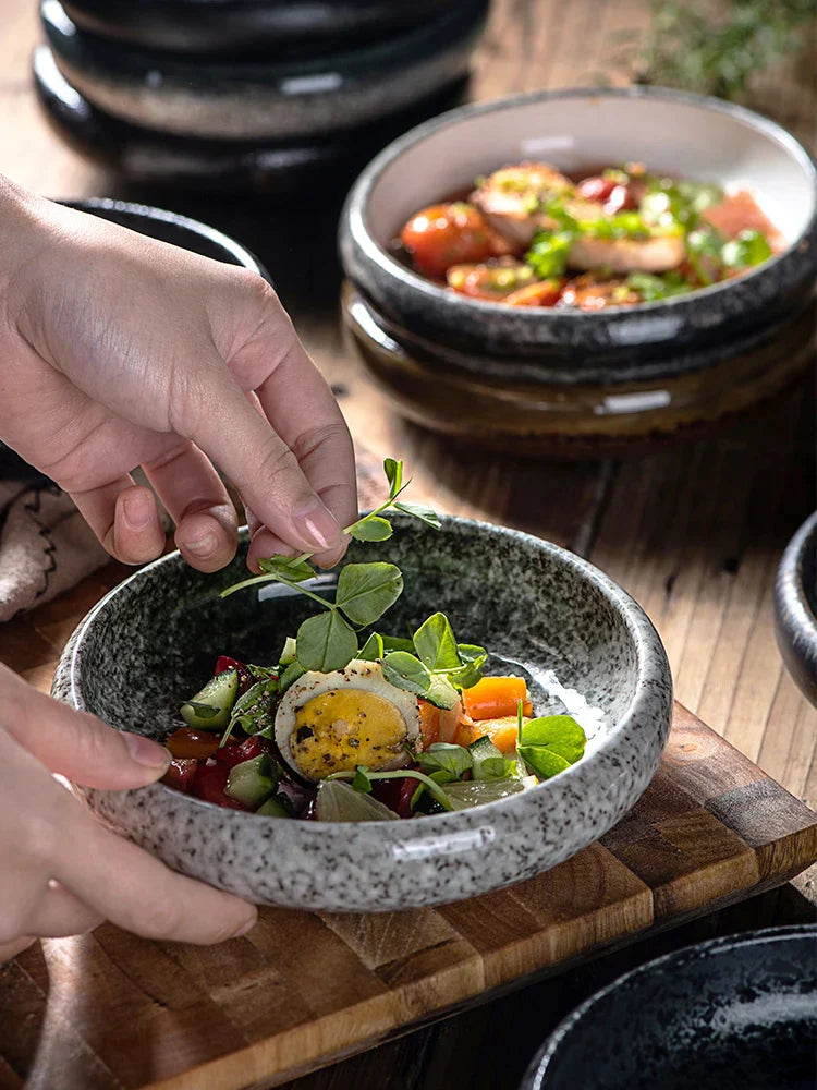 DecorBites™ Ceramic Kimchi Plate - 6inch Round Dish - Solid Glaze