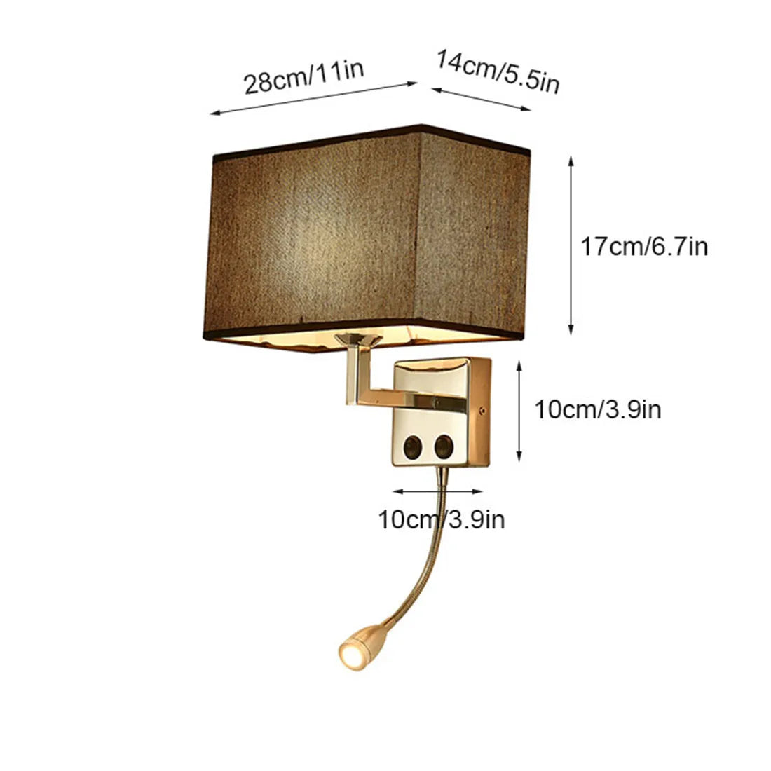 DecorBites™ LED Minimalist Wall Lamps with Rectangle Texture Shade for Living Room & Bedroom