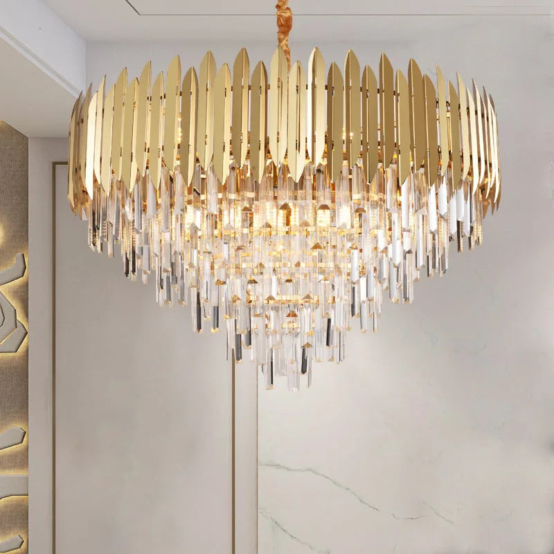 DecorBites™ Crystal Chandelier: Modern Dining Room Lighting for Bedroom, Villa, 2024 New Collection