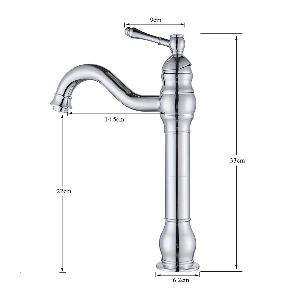 DecorBites™ Brushed Nickel Single Handle Bathroom Sink Faucet Swivel Spout Mixer Tap