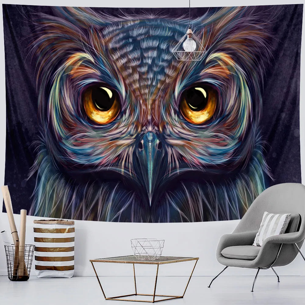 DecorBites™ Animal Psychedelic Tapestry: Bohemian Bedroom Decor & Yoga Mat