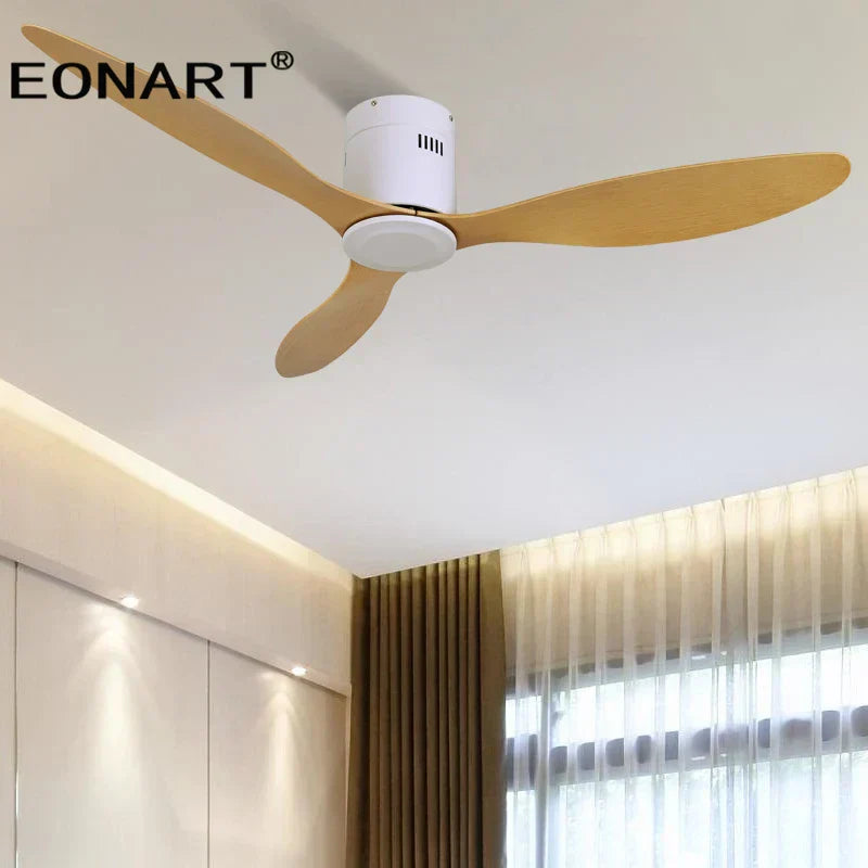 DecorBites™ 52" Black DC Ceiling Fan, Remote Control, No Light