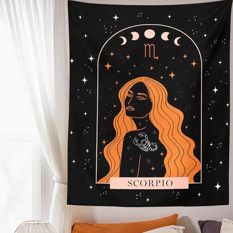 DecorBites™ Celestial Constellation Tapestry Moon Phase Wall Hanging for Unique Home Décor