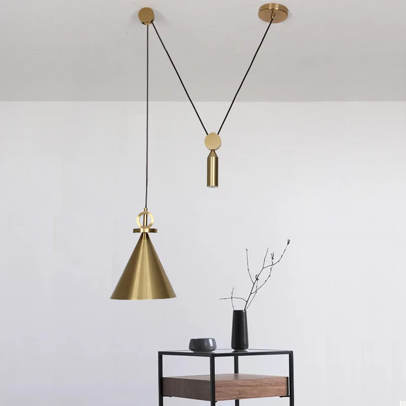 DecorBites™ Industrial Metal Pendant Light with Adjustable Height for Kitchen and Dining Room Decor
