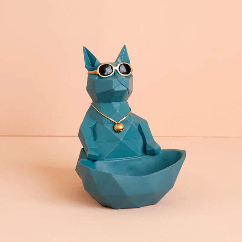 DecorBites™ Cool Cat Resin Figurine Table Statue Decor Sculpture Ornamental Figurines